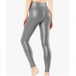 Beyond Yoga Twinkle High Waist Midi Leggings Silver Size XS